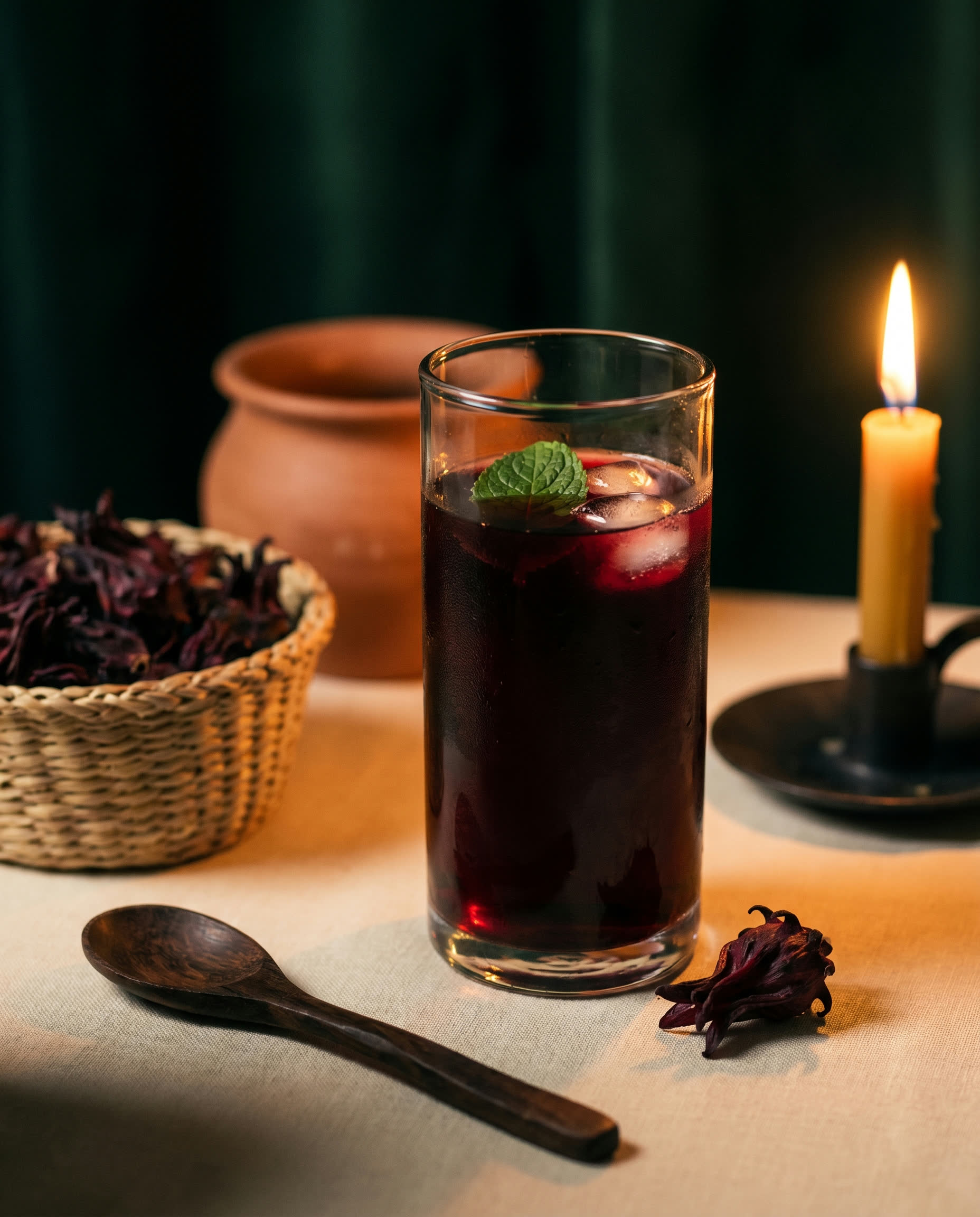 Atmosph&egrave;re Afrique &mdash; tradition du bissap, hibiscus profond et g&eacute;n&eacute;reux