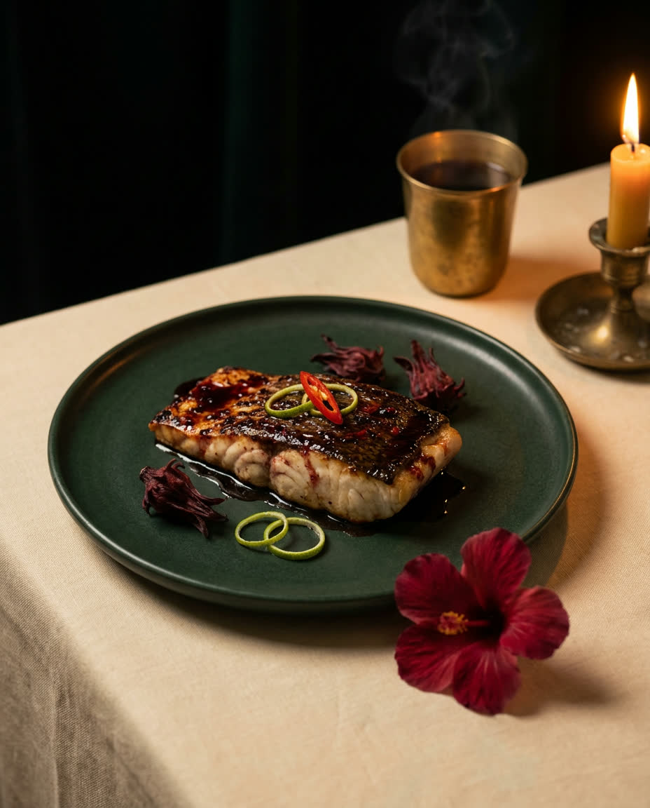 Atmosph&egrave;re Cara&iuml;bes &mdash; composition hibiscus aux accents d'acidit&eacute; solaire